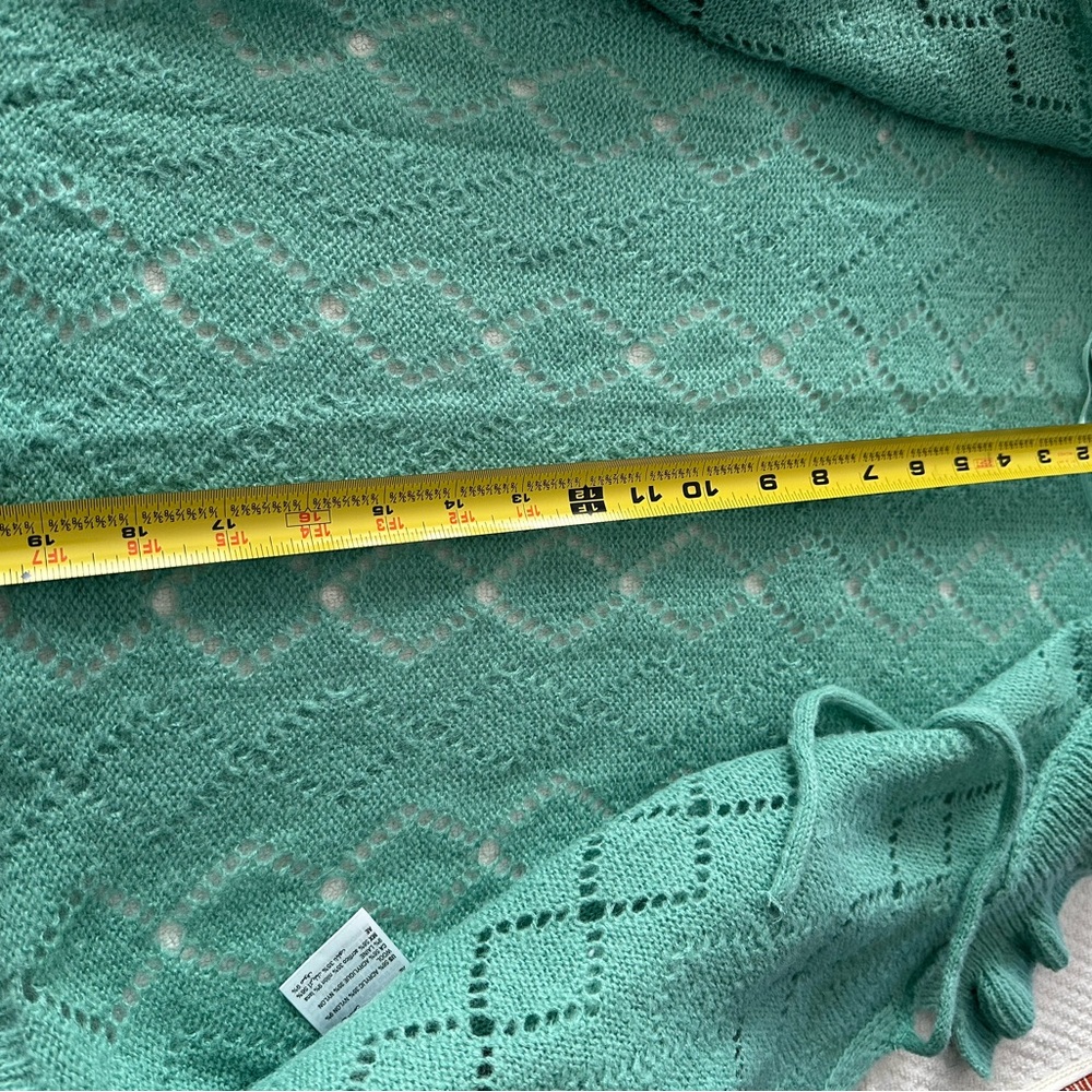 Charter Club Green Cardigan Sweater V-Neck Knit - Picture 6 of 9